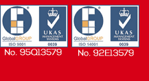 ISO 9001:2008 UKAS 95Q13579 ISO 14001:2008 UKAS No. 92E13579