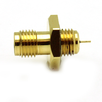 SMA Front Mount Bulkhead Jack IP68 Sealed Round Contact - Image 2