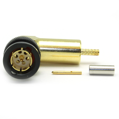 BNC 6GHz Right Angle Crimp / Crimp Plug - Image 2