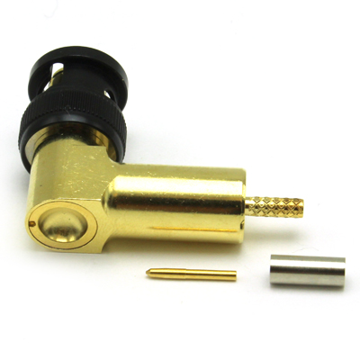 BNC 6GHz Right Angle Crimp / Crimp Plug - Image 4