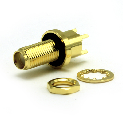 30-455-D3 - SMA Straight PCB IP67 Bulkhead Jack 