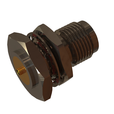 74-1449-501-B3 - TNC Bulkhead Reverse Polarity Jack to UFL Jack Adaptor 