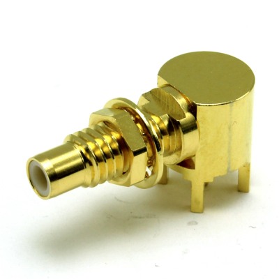 34-468-D3 - SMC Right Angle PCB Bulkhead Jack 