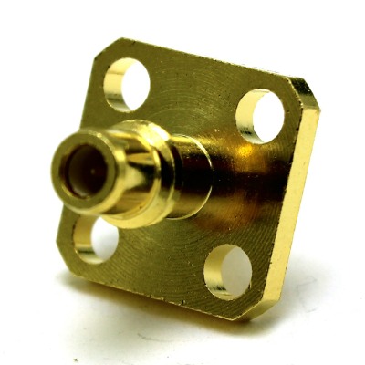 34-371-D3 - SMC Straight 4 hole flange mount panel jack 