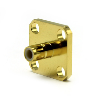 32-371-D3 - SMB 4 Hole Flange Mount Solder Jack 
