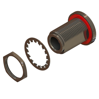 74-2530-501-H3 - N Type Bulkhead Jack to SMA Jack Stainless Steel IP68 Adaptor 