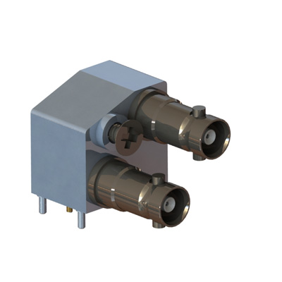 92-67-468-3-BSn126 - Micro BNC 75 Ohm 2 Way Right Angle PCB Mount Jacks 