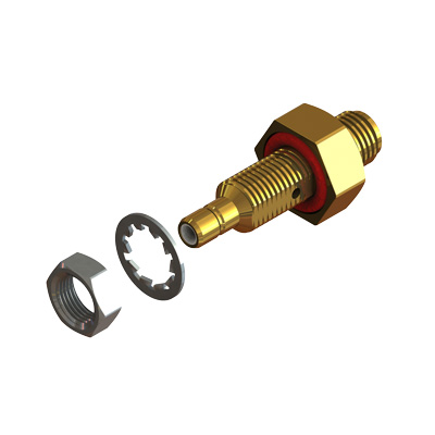 74-3032-1-541 SMA Jack to SMB Bulkhead Jack Stainless Steel IP68 Sealed Adaptor 