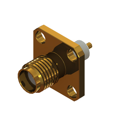 30-375-D3-5.8 - SMA 4 Hole Flange Jack 5.8 mm Extended Dieletric 