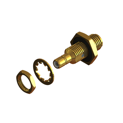 74-3032-541 SMA Jack to SMB Bulkhead Jack Adaptor IP68 Sealed 