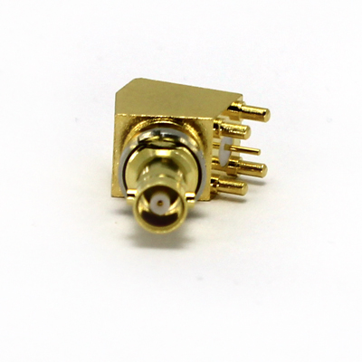 Micro BNC 110 deg Angle PCB Mount Bulkhead Jack  - Image 3