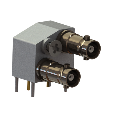 92-67-468-5-BSn126 - Micro BNC 75 Ohm 2 Way Right Angle PCB Mount Jacks 