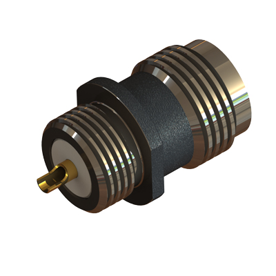 TNC Front Mount 3/8 x 32 Bulkhead Solder Bucket Jack Colour Coded Black - Image 2