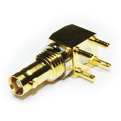 Micro BNC Right Angle PCB Mount Bulkhead Jack 12GHz - Image 3