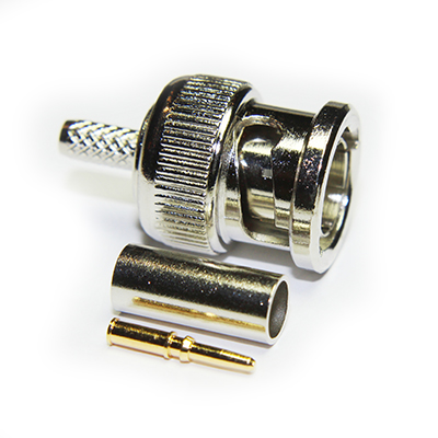 BNC High Definition Crimp/Crimp Plug, True 75ohm (3G) - Image 1