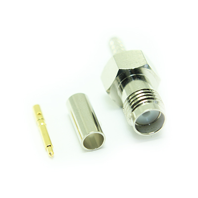 SMA Reverse Polarity Crimp / Crimp Jack ( Nickel ) - Image 2