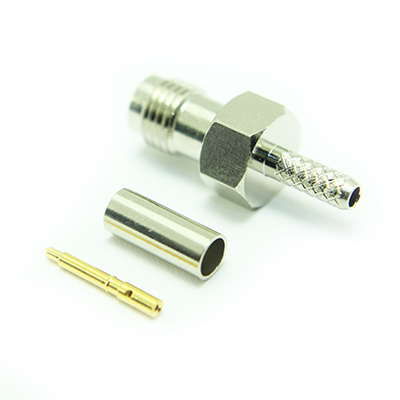 SMA Reverse Polarity Crimp / Crimp Jack ( Nickel ) - Image 3