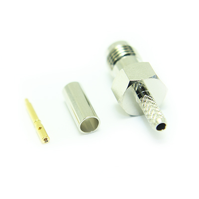 SMA Reverse Polarity Crimp / Crimp Jack ( Nickel ) - Image 4