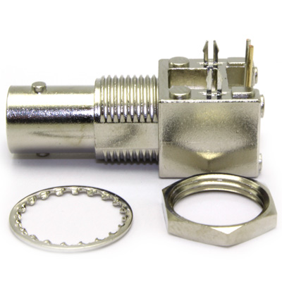 BNC Right Angle Bulkhead Jack PCB,75 Ohm Low Profile-Board Locks - Image 2