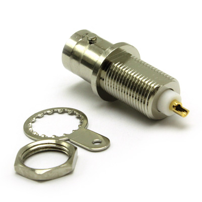 BNC Front Mount Bulkhead Solder Jack  75 ohm ( Long ) - Image 3