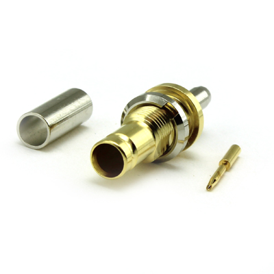 1.0/2.3 Rear Mount Bulkhead Crimp/Crimp Jack 75 ohm - Image 2