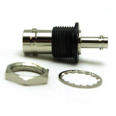 BNC Insulated Bulkhead Jack to Micro BNC Jack 12G Adaptor - Image 1