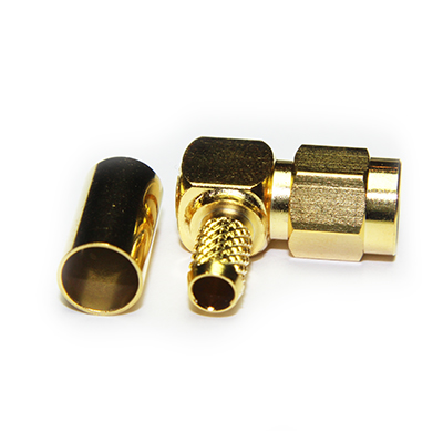 SMA Right Angle Solder / Crimp Plug - Image 3