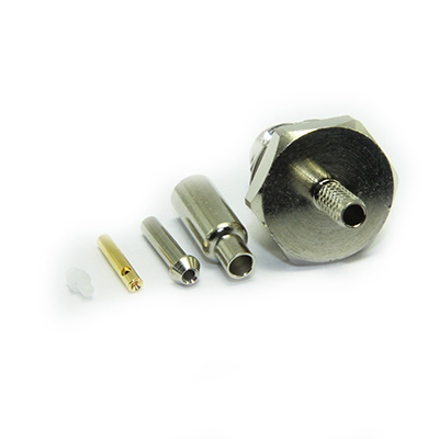 SMA Rear Mount Bulkhead Crimp / Crimp Jack ( 4 part Nickel ) - Image 4