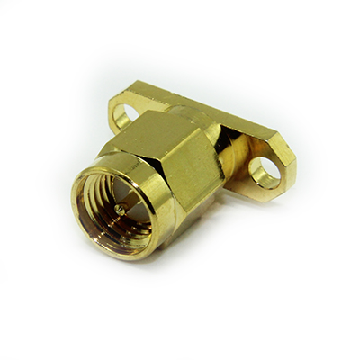 SMA 2 Hole Flange Plug Solder Receptacle - Image 2